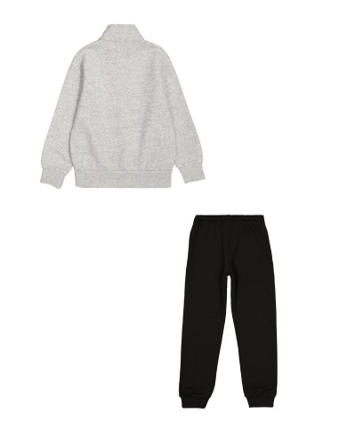 Chándal Gris con Cremallera y Pantalón Negro para Hombre | Estilo Deportivo y Confort (306844-EM021).