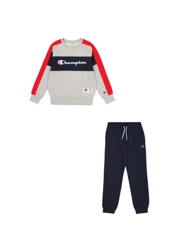 Chándal Gris y Rojo con Cuello Caja y Pantalón Marino GS | Estilo Deportivo Juvenil (306862-NOXM).