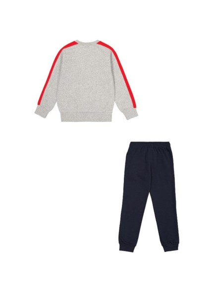 Chándal Gris y Rojo con Cuello Caja y Pantalón Marino GS | Estilo Deportivo Juvenil (306862-NOXM). Chándal Gris y Rojo con Cuello Caja y Pantalón Marino GS | Estilo Deportivo Juvenil (306862-NOXM).