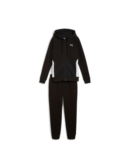 Chándal Negro Puma para Mujer | Estilo Deportivo y Comodidad (683035-01). Chándal Negro Puma para Mujer | Estilo Deportivo y Comodidad (683035-01).