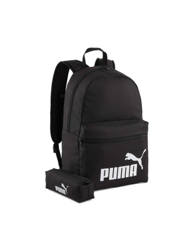 MOCHILA PUMA NEGRA CON  ESTUCHE (090943-01).