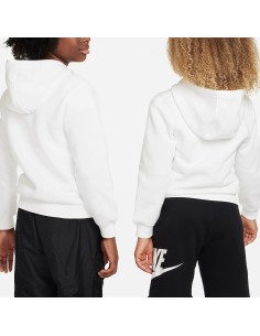 SUDADERA BLANCA NIKE CAPUCHA (FD3000-100). 2