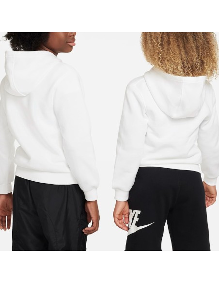 SUDADERA BLANCA NIKE CAPUCHA (FD3000-100).