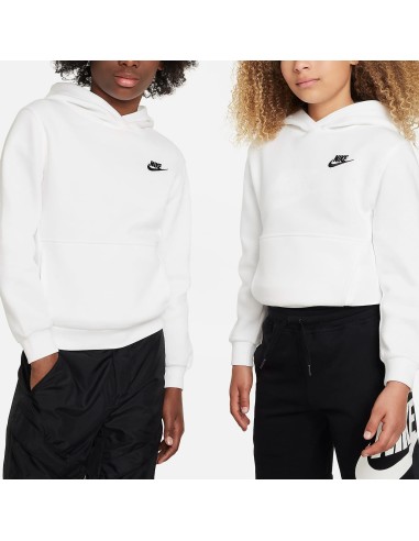 SUDADERA BLANCA NIKE CAPUCHA (FD3000-100).