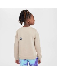 SUDADERA BEIG NIKE LETRAS (HM4336-247). 2