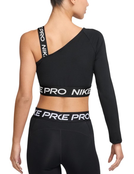 TOP CROP DRI-FIT W NEGRO ASIMETRICO (FV8100-010).
