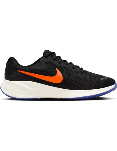 ZAPATILLAS REVOLUTION 7 WIDE NEGRAS NARANJAS (FB8501-008).