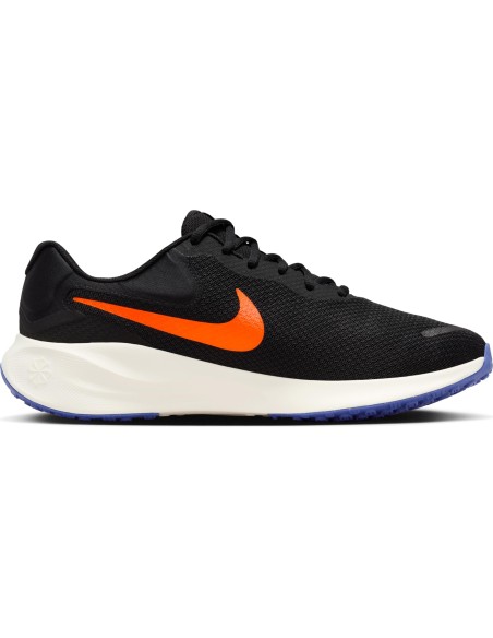 ZAPATILLAS REVOLUTION 7 WIDE NEGRAS NARANJAS (FB8501-008).