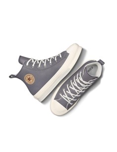 ZAPATILLA CONVERSE W GRIS PIEL (A09259C). 2