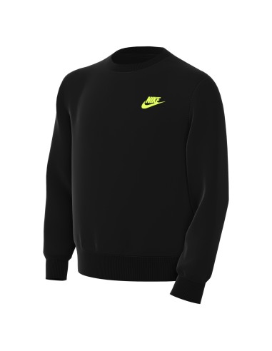 SUDADERA NEGRA KID FL NIKE (FD3006-011).