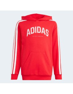 SUDADERA ROJA ADIDAS CAPUCHA (JM7357).