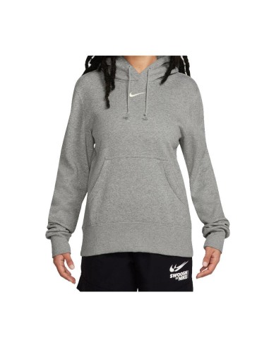 SUDADERA NIKE GRIS CAPUCHA W (HF6839-063).