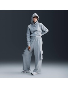 SUDADERA NIKE GRIS CAPUCHA W (HF6839-063). 2