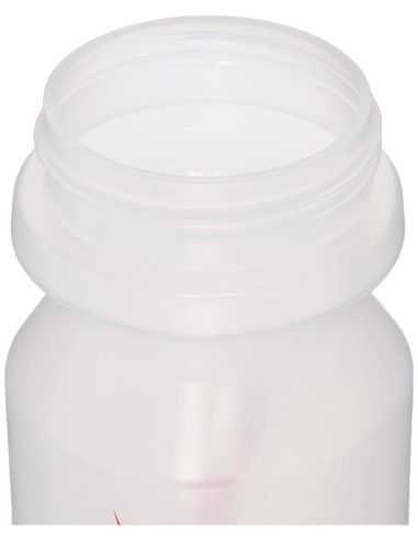 BOTELLA TRANSPARENTE Y ROJA (N0000042944).