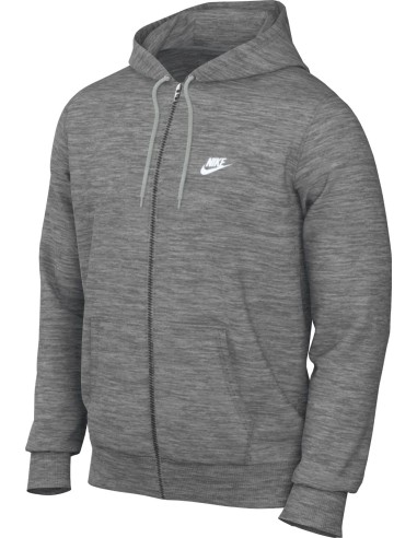 SUDADERA NIKE GRIS CAPUCHA Y CREMALLERA (FN3884-063).