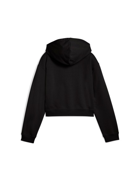 SUDADERA PUMA NEGRA CAPUCHA (686072-01).