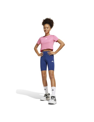 CONJUNTO ADIDAS ROSA - SHORT AZUL ELCTRICO GS (JJ5043).