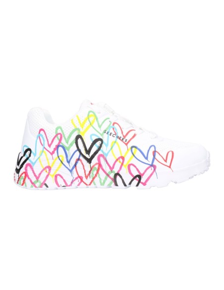 ZAPATILLAS UNO LITE BLANCA CORAZONES COLOR