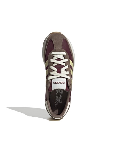 ZAPATILLAS RUN 70S 2.0 COLOR MARRON BURDEO Y BEIG (JQ9589).