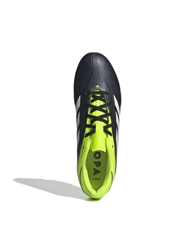 ZAPATILLAS COPA PURE III CLUB NEGRAS VERDE FLUOR FG (JR2896).