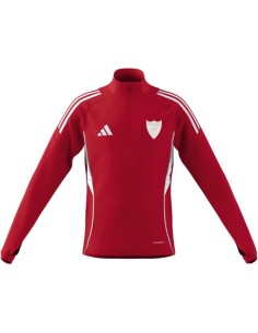 SUDADERA ENTRENO SEVILLA FC 25/26 ROJA MEDIA CREMALLERA(JI8963).