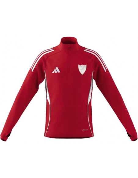 SUDADERA ENTRENO SEVILLA FC 25/26 ROJA MEDIA CREMALLERA(JI8963). SUDADERA ENTRENO SEVILLA FC 25/26 ROJA MEDIA CREMALLERA(JI8963).