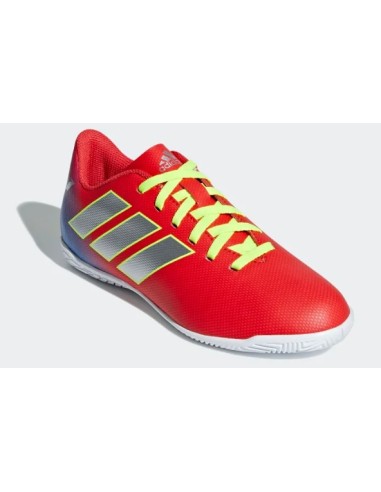 BOTAS DE FUTBOL ADIDAS NEMEZIZ MESSI TANGO 18.4 IN ROJA-AZUL GS NIÑO (CM8639).