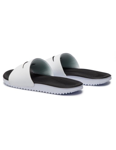 CHANCLA NIKE KAWA SLIDE BLANCA-NEGRA GS NIÑO (819352 100).