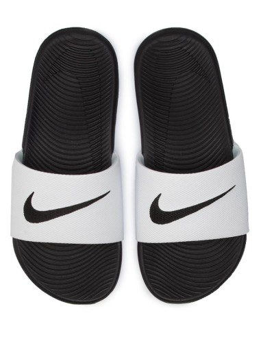 CHANCLA NIKE KAWA SLIDE BLANCA-NEGRA GS NIÑO (819352 100).