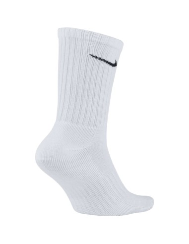 CALCETINES NIKE LARGOS CUSHION CREW TRAINING BLANCO (SX4508-101).