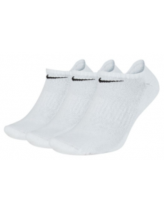 CALCETINES TOBILLEROS NIKE EVERYDAY BLANCO PACK 3 PARES (SX7673-100).