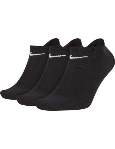 CALCETINES NIKE INVISIBLE LIGHTWEIGHT NO-SHOW UNISEX NEGRO-3 PARES (SX2554-001).