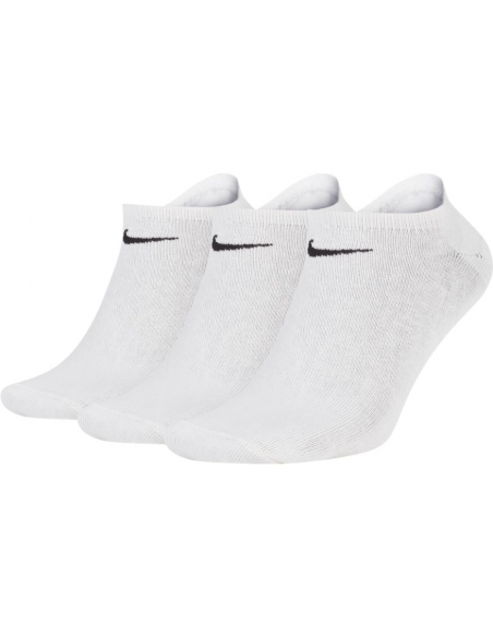 CALCETINES NIKE INVISIBLE LIGHTWEIGHT NO-SHOW BLANCO-3 PARES (SX2554-101).